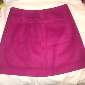 Theory pink wool skirt